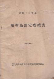 出荷繭鑑定成績表　-昭和12年度-（岐阜県）