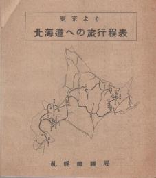 東京より北海道への旅行程表