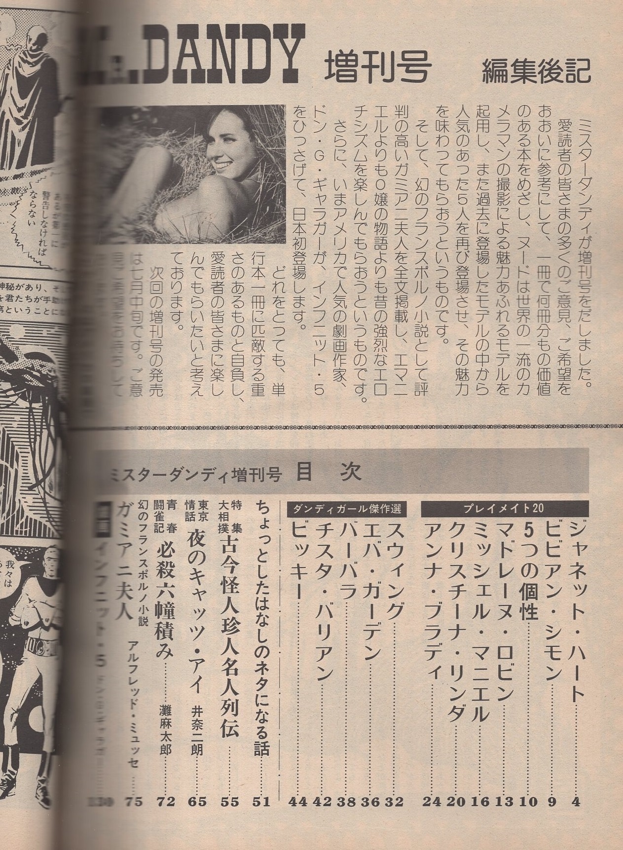 フランスポルノ ミスターダンディ 昭和51年5月増刊号(フランスポルノ小説「ガミアニ夫人」31頁、アメリカ劇画「インフニット・5」24頁、井奈二朗、灘麻太郎) /  伊東古本店 / 古本、中古本、古書籍の通販は「日本の古本屋」 / 日本の古本屋