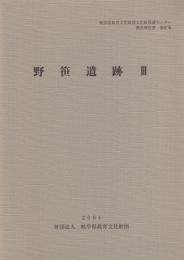 野笹遺跡Ⅲ（岐阜県美濃加茂市）