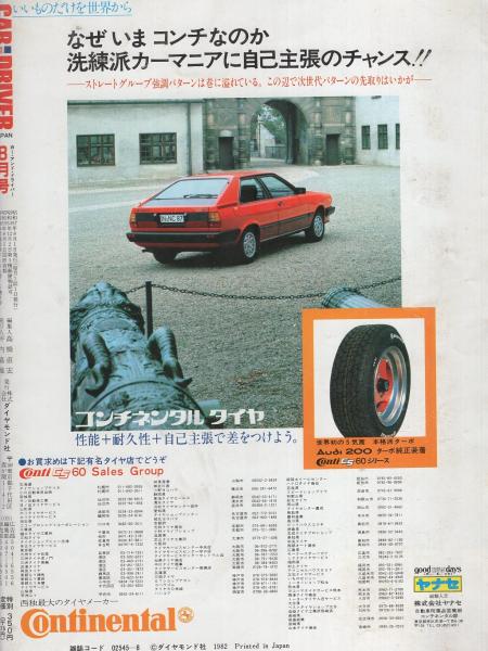 カー・アンド・ドライバー CAR and DRIVER 昭和57年8月号 表紙画