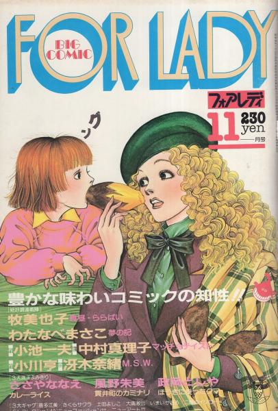 ビッグコミック フォアレディ 昭和56年11月号 表紙画 おおやちき 読切 ささやななえ カレーライス 風野朱美 ほろ酔い 政岡としや ほうきに乗ったクマ 連載 牧美也子 倉多江美 冴木奈緒 わたなべまさこ いまいかおる 中村真理子 土田よしこ
