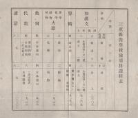 三重県医学校規則/三重県医学校教則/三重県医学校教科用図書表　3冊一括