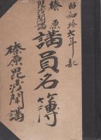 榛原毘沙聞講　講員名簿　-昭和16年、昭和17年-　2冊一括（奈良県）