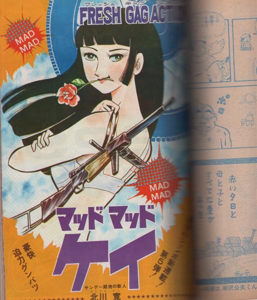 週刊少年サンデー 昭和45年36号 昭和45年8月30日号 北川寛 永井豪 石井いさみ 矢口高雄 梅本さち お 水島新司 赤塚不二夫 さいとう たかを 望月三起也 飯田光昭 野口太陽 政岡としや 島田よしはる 特別グラフ企画 公害 カラー モノクロ16頁 古本