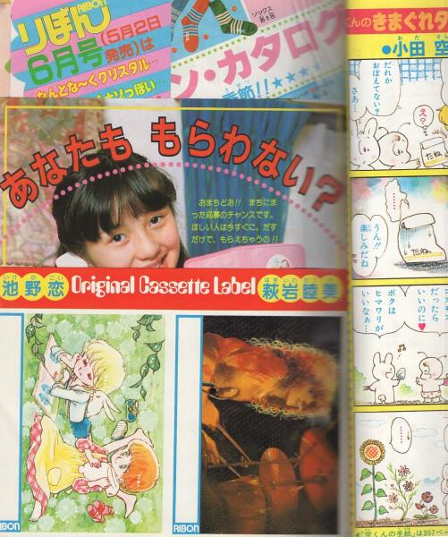 りぼん 昭和56年5月号 表紙画・太刀掛秀子(〈口絵 萩岩睦美