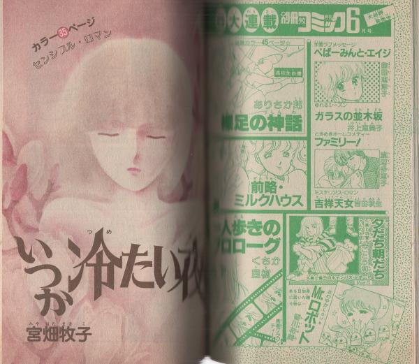 週刊少女コミック増刊 昭和59年6月25日号 表紙画・朔本敬子