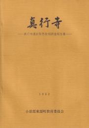 真行寺　-真行寺遺跡緊急発掘調査報告書-（長野県）