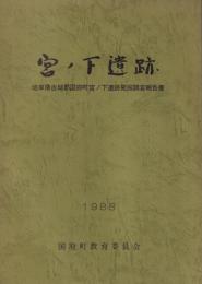 宮ノ下遺跡　-岐阜県吉城郡国府町宮ノ下遺跡発掘調査報告書-