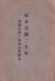 松本市制20年　-初期以来の市長小里頼永-(長野県）