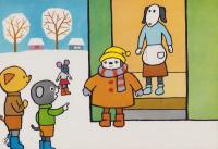 （紙芝居）はな・ちびちゃんのしもやけ　-美しい心シリーズ-　全12枚揃