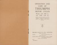 （英文）TRIUMPH Instruction Book（トライアンフ取扱説明書）