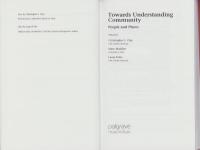 （原書）Towards Understanding Community -People and Places-（コミュニティーを理解するために　-人と場所-）