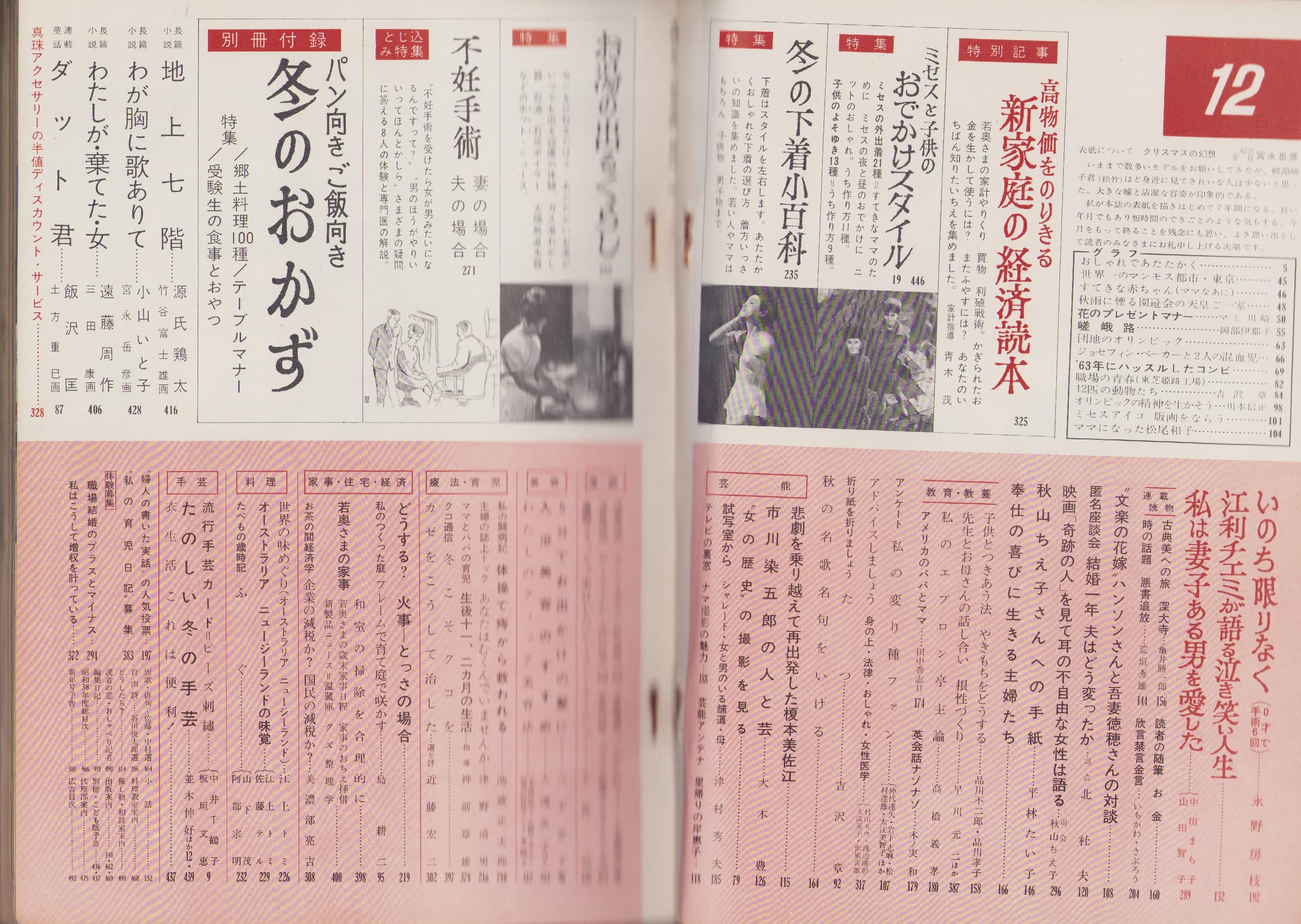 主婦の友 昭和38年12月号 表紙画・宮永岳彦「クリスマスの幻想