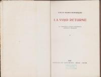 （エスペラント・洋書）LA VOJO RETURNE（還り行く道）