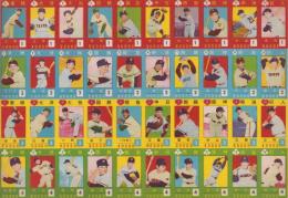 (未裁断メンコ）プロ野球選手　-長島茂雄、広岡達朗、稲尾和久ほか-　40枚シート