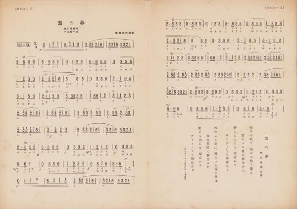 楽譜）鶯の夢 -シンフォニー・ハーモニカ・ピース508-(中山晋平