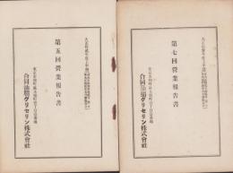 合同油脂グリセリン株式会社　営業報告書・株主名簿　不揃7冊一括-大正12年～昭和6年-(東京市）