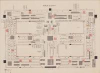 (一枚刷）名古屋博覧会各館出品配置図 -本館外-/本館出品配置図  2枚一括　-昭和3年-(名古屋市）