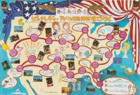 (付録ポスター）ピンクレディー/ピンクレディー　アメリカ大陸横断すごろく　-平凡昭和53年11月臨時増刊号付録-
