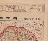 （地図）栃木県全図　-最新詳密金刺分県図-