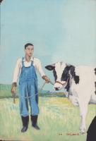 (原画）鈴木清　-雑誌『有畜農業』表紙絵-　5枚一括