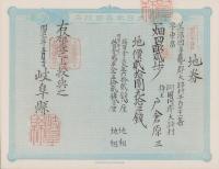 (地券）美濃国多藝郡大跡村　10枚一括　-明治11年-
