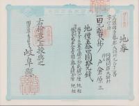 (地券）美濃国多藝郡大跡村　10枚一括　-明治11年-