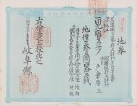 (地券）美濃国多藝郡大跡村　10枚一括　-明治11年-