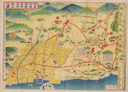 （地図）別府温泉及附近名勝廻案内地図(大分県）