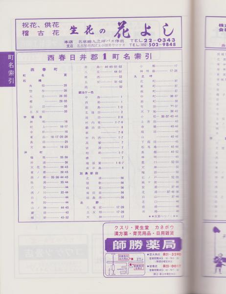 住宅地図）愛知県西春日井郡1(西春町・師勝町・豊山町