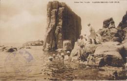 (絵葉書）東尋坊の海女　1枚(福井県）