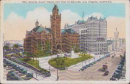 (外国絵葉書）County Court House and Hall of Records(ロサンゼルス郡裁判所と記録ホール）1枚　(アメリカ・ロサンゼルス）