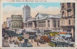 (外国絵葉書）5th Avenue and 42nd Street(ニューヨーク5番街と42番街）1枚（アメリカ・ニューヨーク）