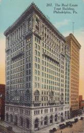 (外国絵葉書）The Real Estate Trust Building(不動産信託ビルディング）1枚(アメリカ・フィラデルフィア）