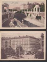 (外国絵葉書）Stadtpark Partie an der Wien/Hotel Bristol（市民公園/ホテル・ブリストル）2枚（オーストリア・ウイーン）