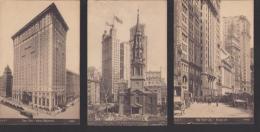 (外国絵葉書）Hotel Belmont/Broad St./St. Paul's church（ベルモントホテル/ブロード・ストリート/セント・ポール教会）3枚(アメリカ・ニューヨーク）