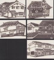(絵葉書）松本　第壱集　袋付5枚