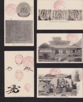 (絵葉書）日本歴史地理学会　大津講演会記念絵葉書　-明治44年-　袋付全6枚内1枚欠