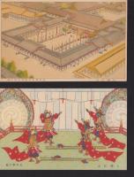 (絵葉書）大礼紀念絵葉書　-大正4年11月-　袋付全2枚揃