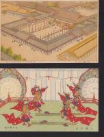 (絵葉書）大礼紀念絵葉書　-大正4年11月-　袋付全2枚揃