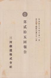 （営業報告書）三河鉄道株式会社　第25回報告　-大正13年10月1日～大正14年3月31日-（愛知県）