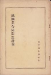 鉄鋼業合同問題批判