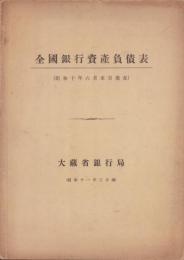 全国銀行資産負債表　-昭和10年6月末日現在-