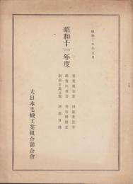 （営業報告書）大日本毛織工業組合聯合会　昭和11年度事業報告書・損益計算書ほか　-昭和12年5月-