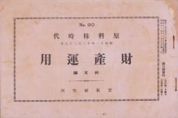 財産運用（研究編）　90号　-原料株時代-　昭和11年12月28日