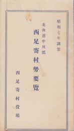 北海道中川郡西足寄村勢要覧　-昭和7年調製-