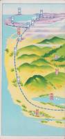 （鳥瞰図）加賀　粟津温泉案内(石川県)