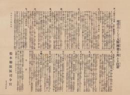 （一枚刷）現役兵として入隊(団)者に與ふる注意　-大正13年9月-(長野県)