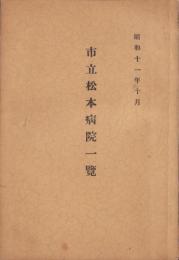 市立松本病院一覧　-昭和11年10月-(長野県)